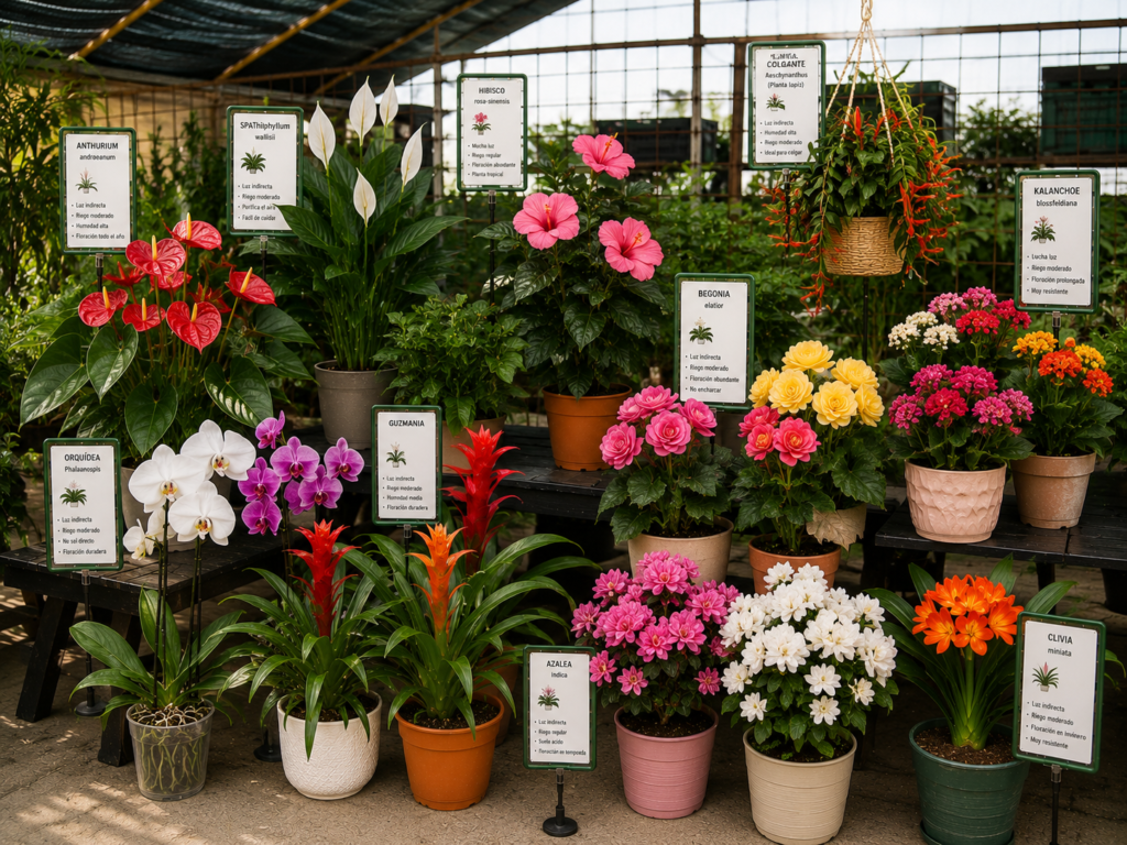 plantas de interior con flor
